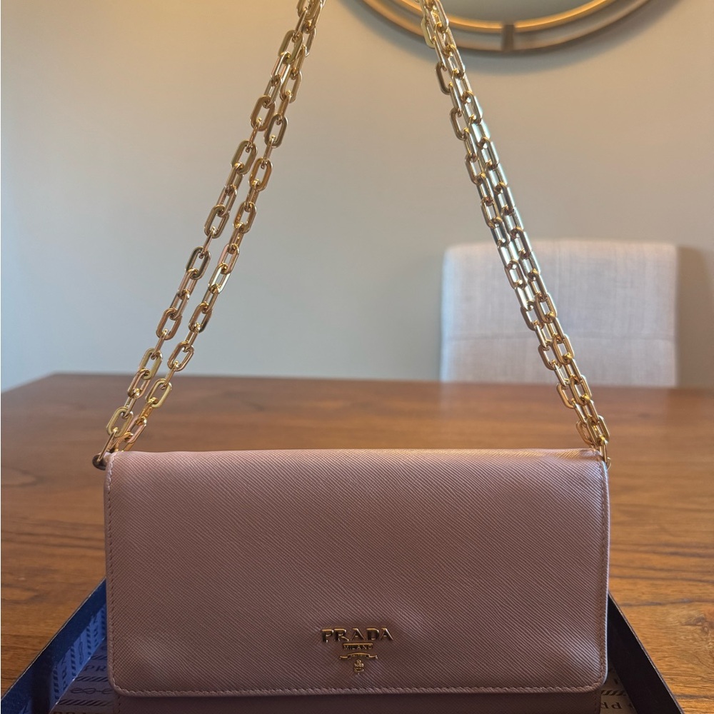 Prada Pink Chain Shoulder Bag